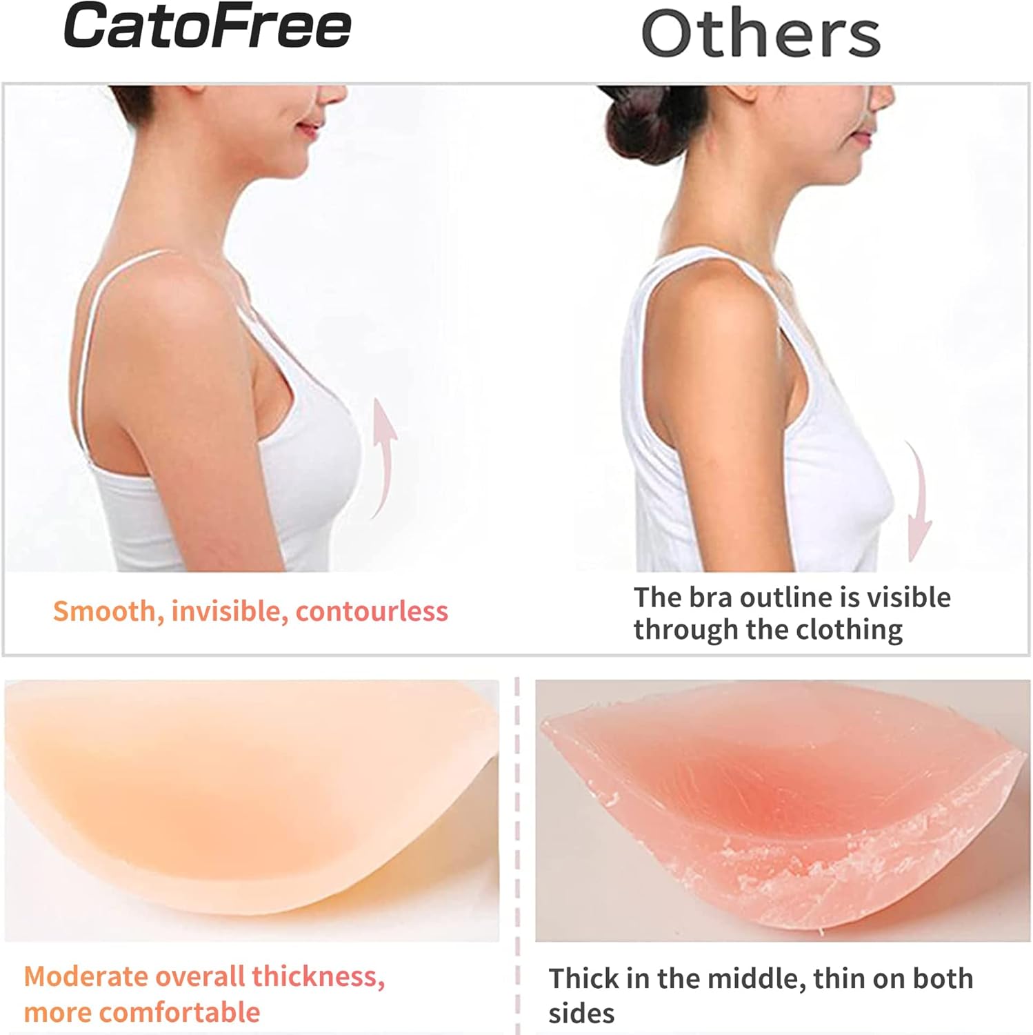 Push-Up Wire-Free Solid Silico - đánh giá và giá Backless Bra Sticky